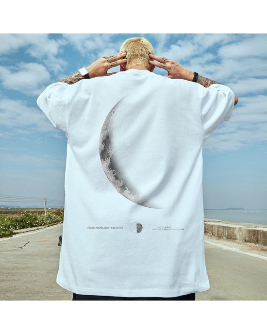 Oversized Hip Hop T-Shirt for Men Plus Size Streetwear Graphic Tee Loose Fit Casual Short Sleeve