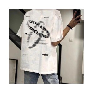 Heavyweight 220g 100% Cotton T-Shirt Men's Oversized Tee Streetwear Vintage Style Loose Fit Casual