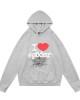 Unisex Spider Hoodie with Heart & Letter Print | Cozy Pullover