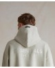 25SP Oversized Hoodie with Drawstring Hood, High-Frequency Heat Transfer Print, Metallic Essentials Streetwear