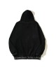 Vintage Washed High-Street Embroidery Oversized Zip-Up Hoodie Fleece-Lined Casual