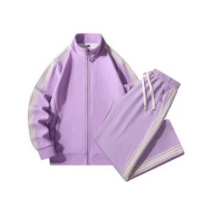 Striped Hoodie Sweatshirt Set Men Women Couple Casual 2-Piece Outfit Sporty Running Outdoor