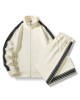 Striped Hoodie Sweatshirt Set Men Women Couple Casual 2-Piece Outfit Sporty Running Outdoor