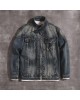 Vintage Denim Jacket for Men - Distressed Casual Oversized
