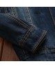 Vintage Denim Jacket for Men: Distressed Casual Trucker Coat with Classic
